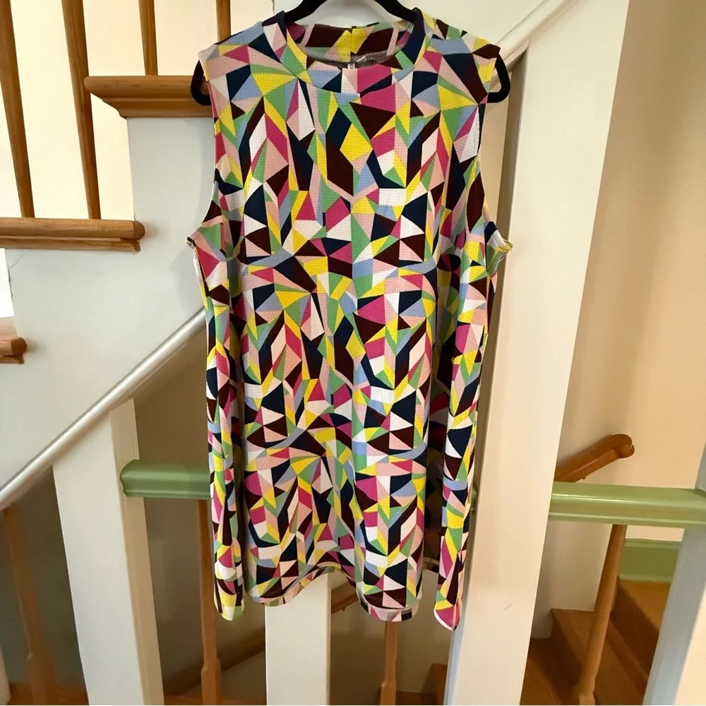 Multicolor Geometric Pattern Dress - Picture 1 of 6